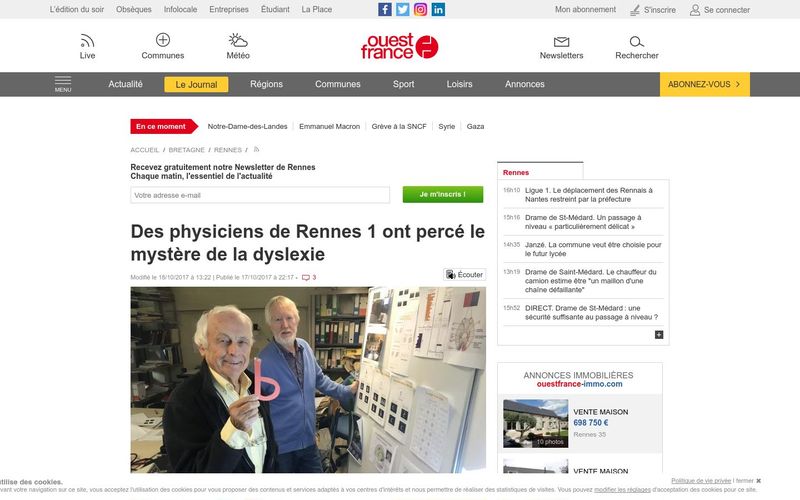 Des physiciens de Rennes 1 ont percé le mystère de la dyslexie